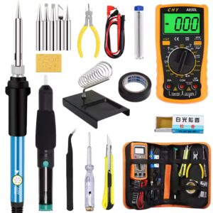 60W 110V/220V Multimeter Electric Soldering Iron Kit with Adjustable Temperature Electric Soldering Iron Electronic Repair Tool - Image 5