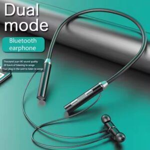 Wireless Headphones Blue tooth 5.0 Neckband Earphones Silicone Hifi 9D Stereo Sports Headset Halter Waterproof Magnetic Earbuds - Image 5