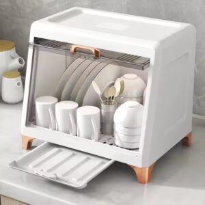 Kitchen Plastic Disinfection Cabinet Bowl Plate Storage Cupboard With UV Cutlery Dish Storage Box With Drainage - Image 1