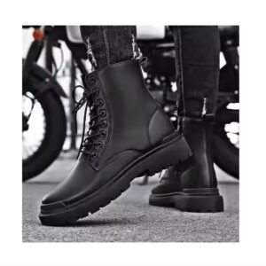 Man Casual Lace Up Shoes Sneakers Zipper Mountain Hiking Boot Footwear for Men - Image 7