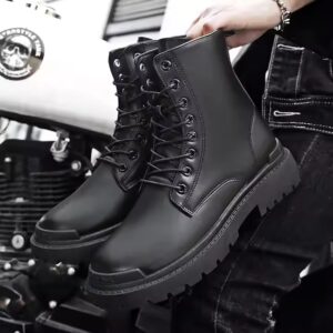 Man Casual Lace Up Shoes Sneakers Zipper Mountain Hiking Boot Footwear for Men - Image 6