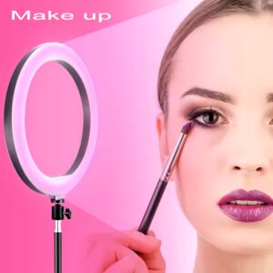 023 Dimmable 10 Inch 16 color Photography Lighting Led RGB Ring Light,ring light with tripod stand - Image 6