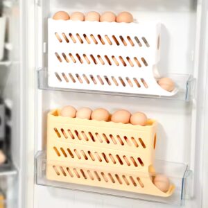Automatic Scrolling Egg Rack Refrigerator Side Door Food Grade Organizer Egg Holder Egg Storage - Image 4