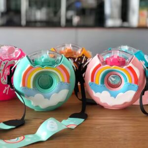 Donut Kids Straw Mug Portable Cute Water Bottle - Image 3