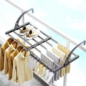 Popular Nordic Style Space Saving Home Expandable Windowsill Drying Rack Folding Hanging Clothes Drying Rack - Image 3