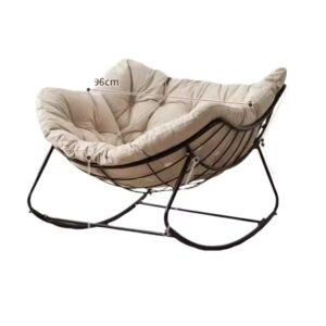 Modern Designer Patio Furniture Leisure Scandinavian Rocking Chair Camp Modern Round Rocking Chair Lazy Chair - Image 4
