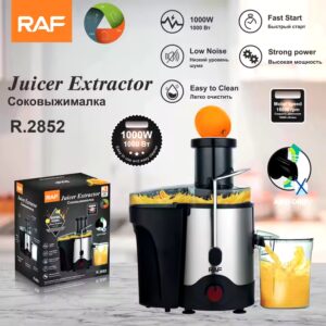 RAF Fruit Portable Centrifugal Juicer Transparent Filter Bowl Wide Feed Chute Dual Speeds Juicer Extractor Machine 5L capacity - Image 3