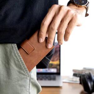 Pop Up Aluminum Credit Card Protector Wallets Men Leather Cash Credit Card Holder Wallet - Image 6