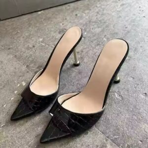 Women's Thin Heels Party fashion metal chain casual shoes - Image 7