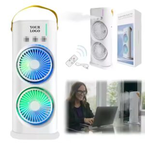 3 In 1 Double Head Spray Desktop Fan - Image 6