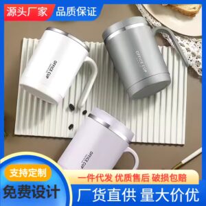 Travel Mug Restaurant Coffee Mug Stainless Steel Thermos Cup With Handle portable thermos cup food grade mug with lid - Image 7