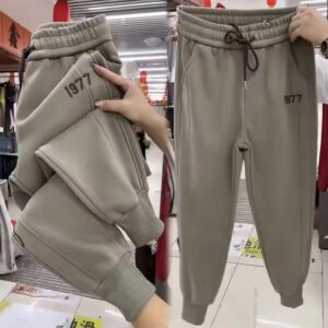 Autumn/Winter 2023 with fleece and thickening 1977 Jogger women's pants and sweatpants Fashion casual sports Harlan ankle - Image 5