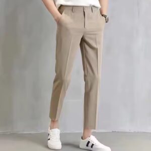Cross-border menswear 28-40 size light business simple straight slim nine-point suit pants - Image 5