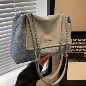 Casual soft leather large capacity versatile chain shoulder bag - Image 6