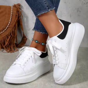 Platform Sneakers Women Running Sports Shoes Chunky Sneakers Casual Slip on Vulcanized Shoes - Image 3