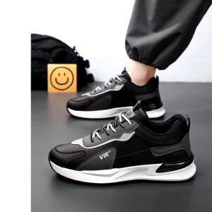 Spring men's shoes 2024 new breathable walking men's fashion versatile thick soled sports shoes casual running dad men shoes - Image 3