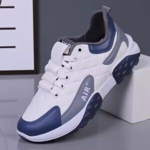 cheap New trendy leather shoes versatile lightweight breathable sports and leisure running men's shoes - Image 6