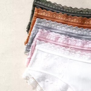 Women Cotton Panties Low-Rise Underwear Trendy Solid Color Lace Briefs Female Soft Underpants Lingerie - Image 6