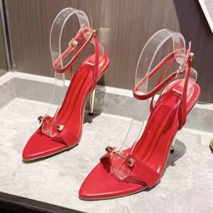 PU Pointed Open Toe High Heels Party - Image 5