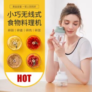 Food Chopper Vegetable Meat Chopper Garlic Masher USB Garlic Crusher - Image 6