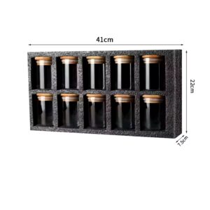 200ml High Borosilicate food glass storage jar set with bamboo lids - Image 3