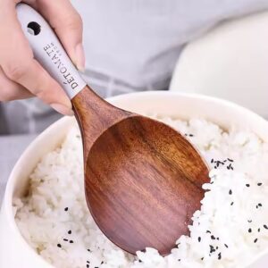 Wooden tableware teak lacquer colorful kitchen utensils wooden spoon dish shovel5 piece set - Image 3