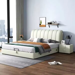 Luxury Hotel Simple Sleeping King Size Double Decker Wooden Single Bed Room Furnitures Up-holstered Beds With Storage - Image 6