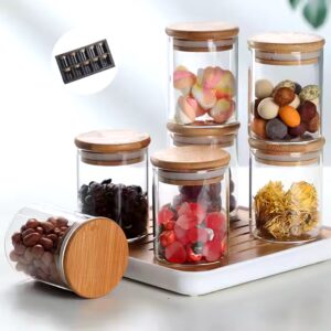 200ml High Borosilicate food glass storage jar set with bamboo lids - Image 5