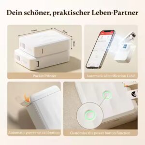 Portable label printer bluetooth mobile sticker maker with type-c mini printer support android IOS - Image 5