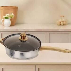 12 Pcs Stainless Steel Kitchen Ware Non Stick Glass Induction Hot Pot And Pan Luxury Camping Cooking Utensils Cookware Sets - Image 7