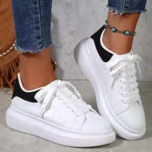 Platform Sneakers Women Running Sports Shoes Chunky Sneakers Casual Slip on Vulcanized Shoes - Image 4