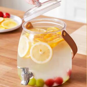 5L Beverage Dispenser Iced Tea Plastic Pitcher Cold Kettle With Faucet And Lid Lemonade Water Drink Tea Jar For Wedding Party - Image 3