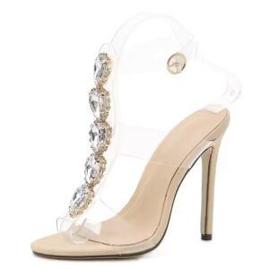 PVC Patchwork High Heels Elegant Sexy Ladies Shoes - Image 6
