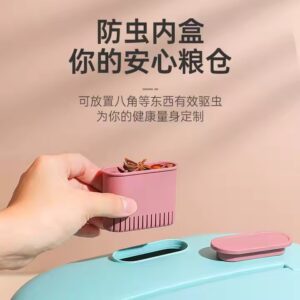 Household Insect-proof Moisture-proof Sealed Rice Storage Box With Lid Transparent Plastic Rice Bucket Kitchen Cereal Rice Tank - Image 3