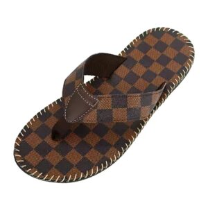 Mens Slippers Sewing Threads Design Fashion Casual Summer Beach Flat Sandals - Image 5