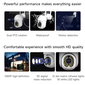V380 P12 WiFi OEM Full Color Night Vision 360 Panoramic Security Camera Smart Home IP65 Waterproof H.265 SD Card Digital Zoom - Image 4
