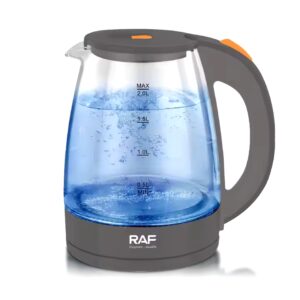 RAF 2024 Hot Electric Water Kettle Borosilicate Glass Body BPA Free Interior 2L 1500w Glass Kettle For Boiling Water - Image 3