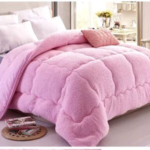 High Quality Winter Thickened Quilt Core Home Bed Warm Quilted Lamb Fleece Comforter - Image 4