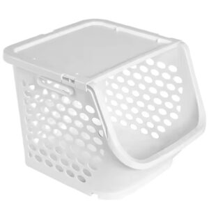 kitchen plastic square lattice fruit and vegetable storage basket thickened - Image 6