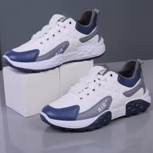 cheap New trendy leather shoes versatile lightweight breathable sports and leisure running men's shoes - Image 3
