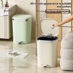 Trash Can for Home Use Flip Top Paper Basket Bedroom Living Room Large Capacity with Lid Sanitary Bin - Image 6