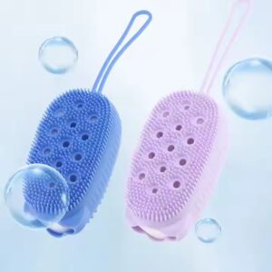 Cleaner Bath Brushes Body Scrubber Double-sided Use Silicone Massage Relax Bathroom Shower Brush - Image 5