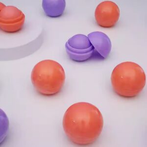 Organic Lip Care Moisturizing Chapstick Private Label Lip Cream Exfoliating Purple Round Ball Pink Lip Balm - Image 6