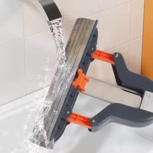 Cotton Mop Household Flat Hand Wash Water Uptake Sponge Folds Squeeze Water Dry and Wet Dual Folding Sponge Mop - Image 5