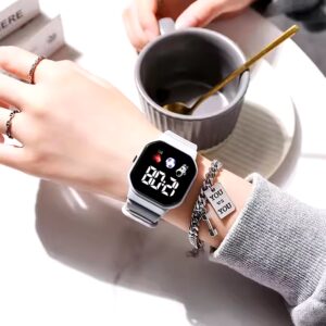 Student electronic Digital Fashion Sports watch Cheap silicone lighting sport Child LED Watch For Kids Digital Watches - Image 8