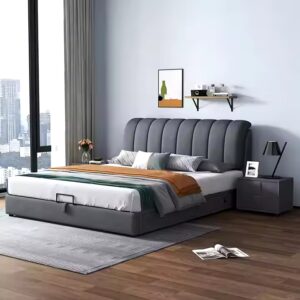 Luxury Hotel Simple Sleeping King Size Double Decker Wooden Single Bed Room Furnitures Up-holstered Beds With Storage - Image 7