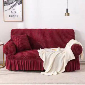 Best seller home choice sofa covers Skirt red sofa cover - Image 7