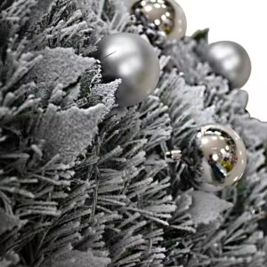 New product ideas 2019 cheap 6ft christmas tree with snow and lights for indoor and outdoor holiday decoration - Image 5
