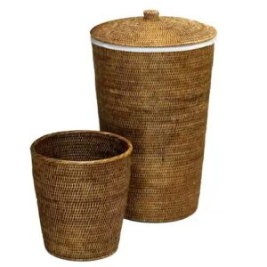 Handmade Large XL Rattan Wicker Storage Baskets Bamboo Lids Cloth Woven Laundry Hamper Home Use Daily Style-Vietnam Wholesale UK - Image 5