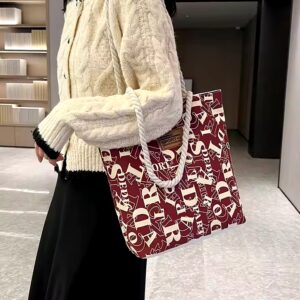 Large women's canvas bag popular student shoulder bag handbag - Image 4